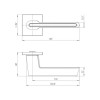 Ручка Ajax (Аякс) раздельная K.JS51.STICK SSC/CP-16 сатинированный хром/хром