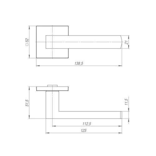 Ручка Ajax (Аякс) раздельная K.JS51.OPTIMAL BL-24 черный