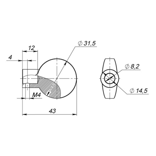 Вертушка под цилиндр D-PRO-BL-24 (черный)