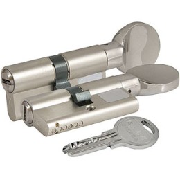 Цилиндровый механизм с вертушкой 164 SM/62 (26+10+26) mm никель 5 кл.