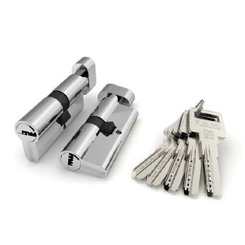 Цилиндровый механизм с вертушкой R602/60 mm (25+10+25) CP хром 5 кл.