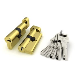 Цилиндровый механизм с вертушкой R602/70 mm (30+10+30) BBP латунь 5 кл.
