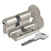 Цилиндровый механизм с вертушкой 164 DBM-E/90 (40+10+40) mm никель 5 кл. БЛИСТЕР