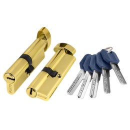 Цилиндровый механизм с вертушкой Z402/60 mm (25+10+25) PB латунь 5 кл.