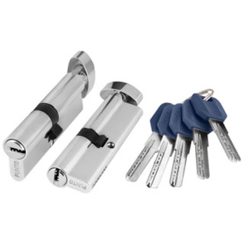 Цилиндровый Punto (Пунто) механизм с вертушкой Z402/110 mm (50+10+50) CP хром 5 кл.