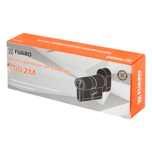 Цилиндровый механизм с вертушкой 100 ZM 60 mm (25+10+25) CP хром 5 кл.
