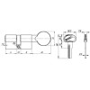 Цилиндровый Fuaro (Фуаро) механизм (D-PRO502/120) D-PRO5002Knob120(55+10+55) CP хром 5Key