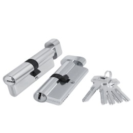 Цилиндровый механизм  с вертушкой 200 ZM 100 mm (60+10+30) CP хром 5 кл.