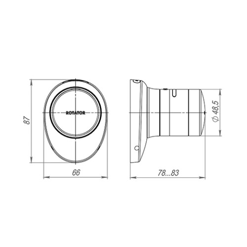Электронный замок ROTATOR EL. RT01.01 BL Черный