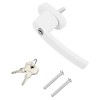 Ручка для пластиковых окон с ключом WH008/35 key белая Аллюр