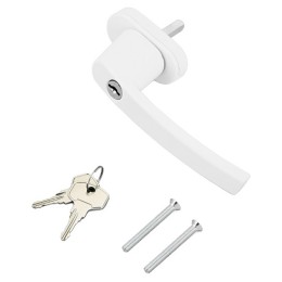 Ручка для пластиковых окон с ключом WH008/35 key белая Аллюр