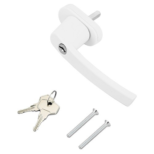 Ручка для пластиковых окон с ключом WH008/35 key белая Аллюр