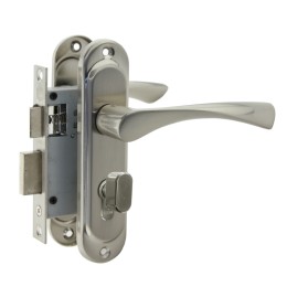 Замок врезной 0823С/60 с вертушкой матовый никель (SN) Lockit