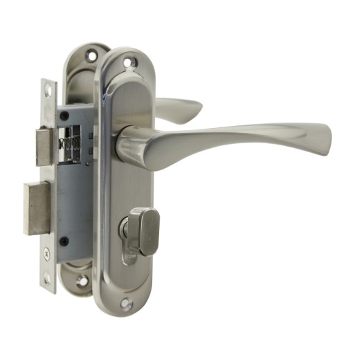 Замок врезной 0823С/60 с вертушкой матовый никель (SN) Lockit
