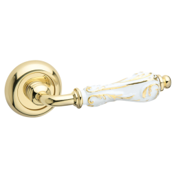 FLORA 147P/231C F01 золото / белая керамика с золотыми узорами Fimet