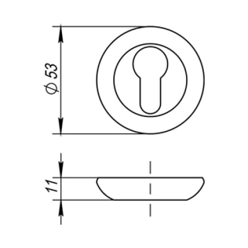 Накладка под цилиндр ET RM SG/GP-4