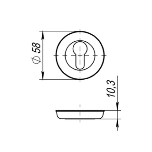Накладка под цилиндр ET SM MAB-6 темная бронза