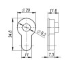 Вставка под шток для CYLINDER 1SN-3 мат.никель