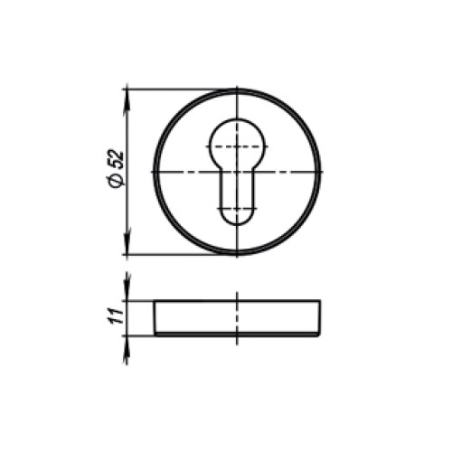 Накладка CYLINDER ET URB CP-8 Хром, 2 шт
