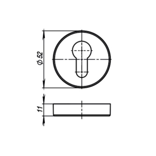 Накладка CYLINDER ET URB SN-3 Матовый никель 2 шт