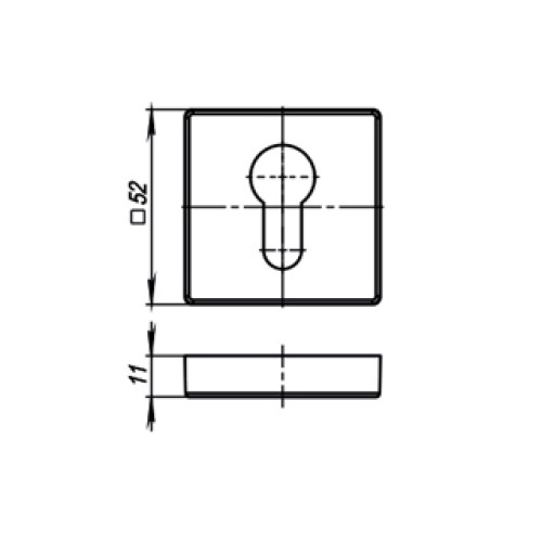 Накладка CYLINDER ET USQ SN-3 Матовый никель 2 шт