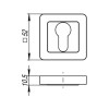 Накладка под цилиндр ET QR GR/CP-23 графит/хром