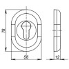 Накладка под цилиндр ESC-12C CP-8 хром