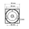 Ручка поворотная WC-BOLT BK6/SQ-21SN-3 матовый никель