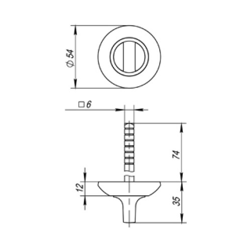 Ручка поворотная BKW6 AR-CP-8 (без ответной части)
