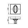 Ручка поворотная WC-BOLT BK6/USQ SN-3 Матовый никель