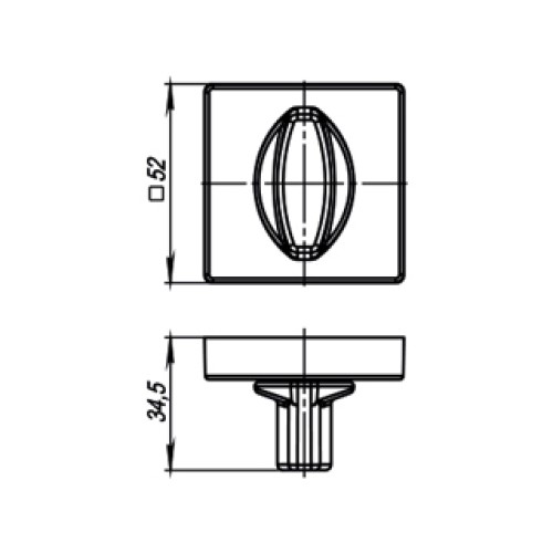 Ручка поворотная WC-BOLT BK6/USQ SN-3 Матовый никель