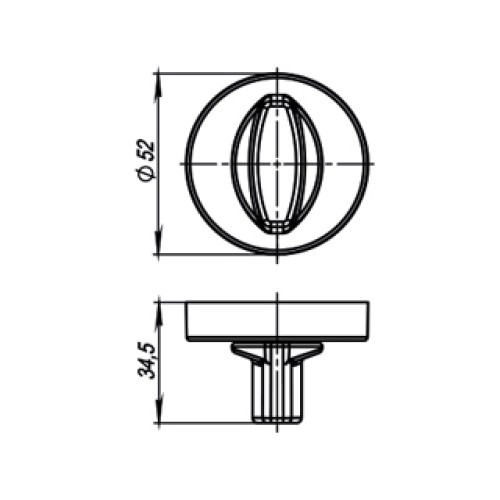 Ручка поворотная WC-BOLT BK6/URB OB-13 Античная бронза