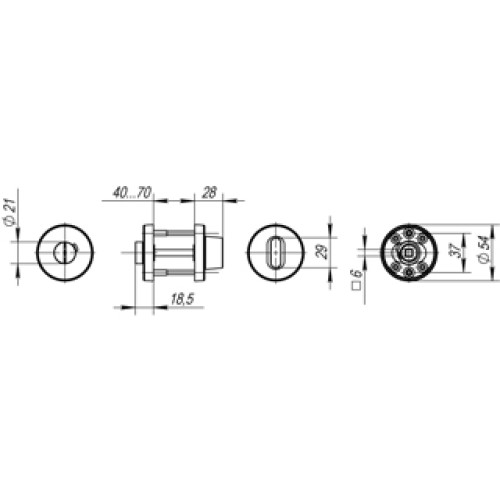Ручка поворотная DSS-02-BK6 (нержавейка)