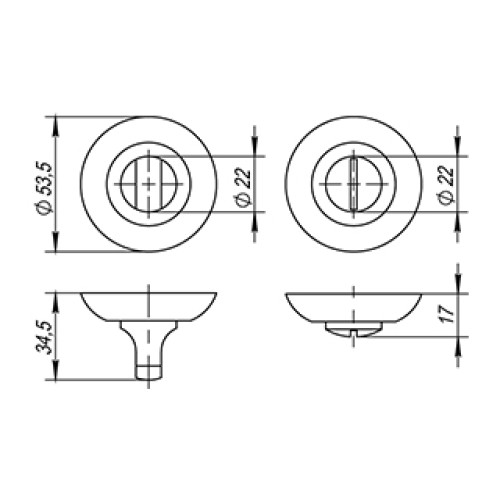 Ручка поворотная BK6 TL GR-23 графит