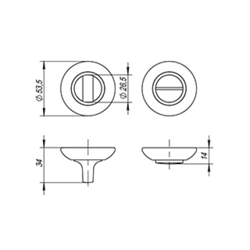 Ручка поворотная BK6 ZR BL-24 чёрный