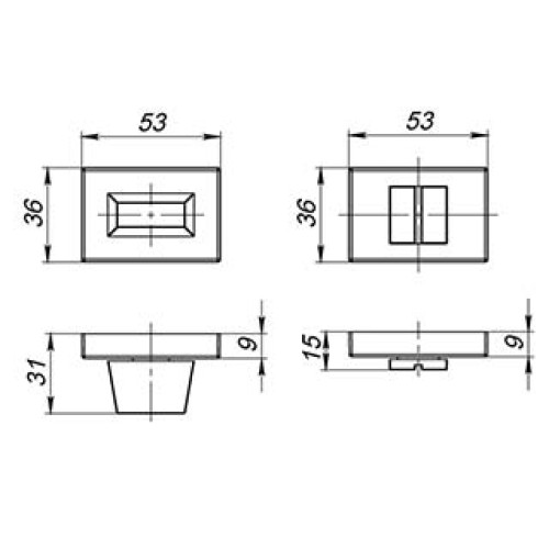 Ручка поворотная WC-BOLT BK6 UCS BPVD-77 Вороненый никель