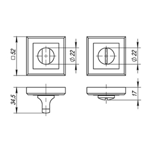 Ручка поворотная BK6 QL BL-24 черный