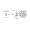 Ручка поворотная BKW8x75 RL (хром) CP-8