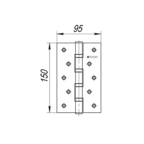 Универсальная петля 4BB 150x95x3 WAB «матовая бронза»