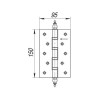 Петля универсальная 4BB/E 150x95x3 PB (латунь)