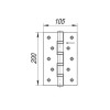 Петля универсальная 4BB 200x105x3 WAB (мат. бронза)