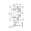 Петля универсальная без врезки 200-2B 100×2,5 CP (хром)