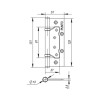 Петля универсальная без врезки 200-2B 125×2,5 CF (кофе)