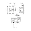 Петля скрытой установки с 3D-регулировкой Architect 3D-ACH 40 SN Матовый никель лев. 40 кг