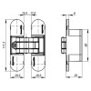 Петля скрытой установки с 3D-регулировкой UNIVERSAL 3D-ACH 60  SN Мат. никель