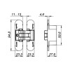 Петля скрытой установки с 3D-регулировкой 9540UN3D BL Черный