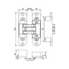 Петля скрытая универсальная Invisacta 3D (120×30 мм, 60 кг, серебро матовое))