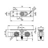 Комплект роликов для раздвижных дверей DIY Comfort 80/4 kit (877+882)