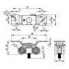 Комплект роликов для раздвижных дверей DIY Comfort 60/4 kit (877)