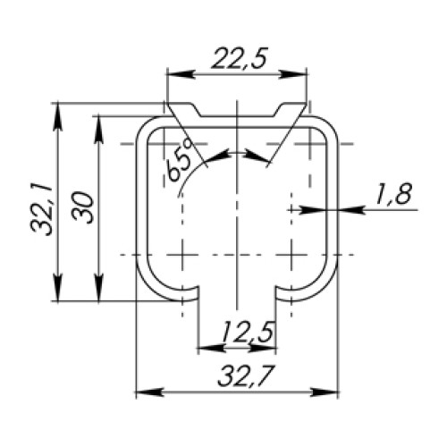 Верхняя направляющая Comfort R 60/1,8/3000 track (3 м)